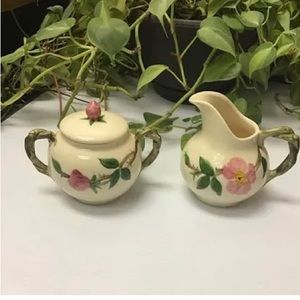 Franciscan Desert Rose Creamer & Sugar dishes